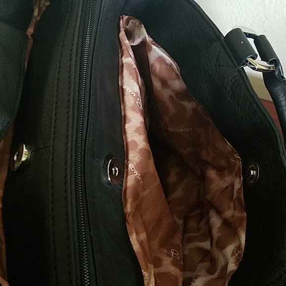 B Makowsky black leather satchel - Picture 5 of 8